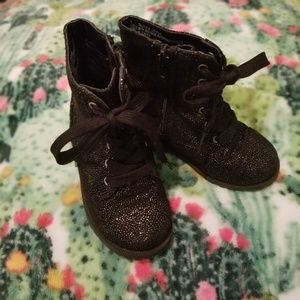 🌈Black Glitter Boots